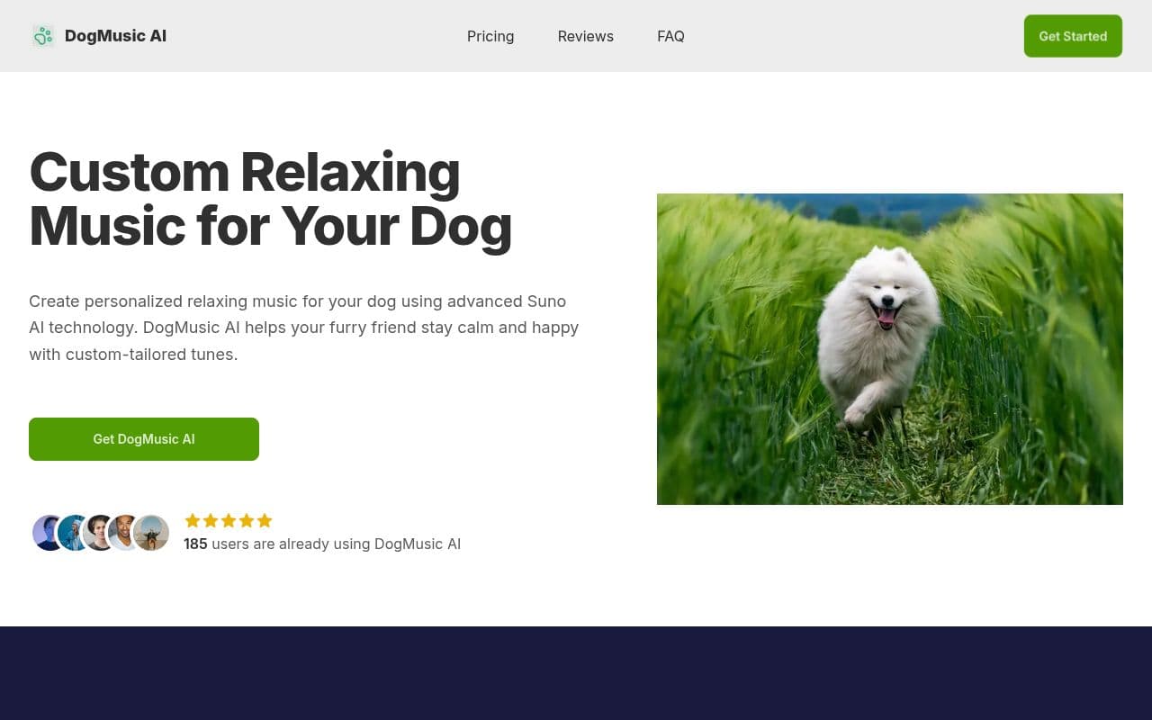 Screenshot of DogMusic AI