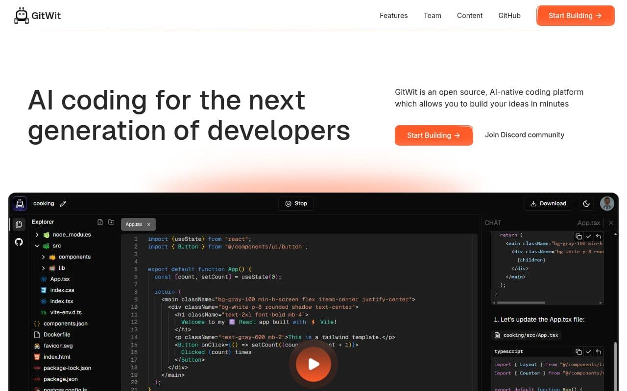 Screenshot of GitWit