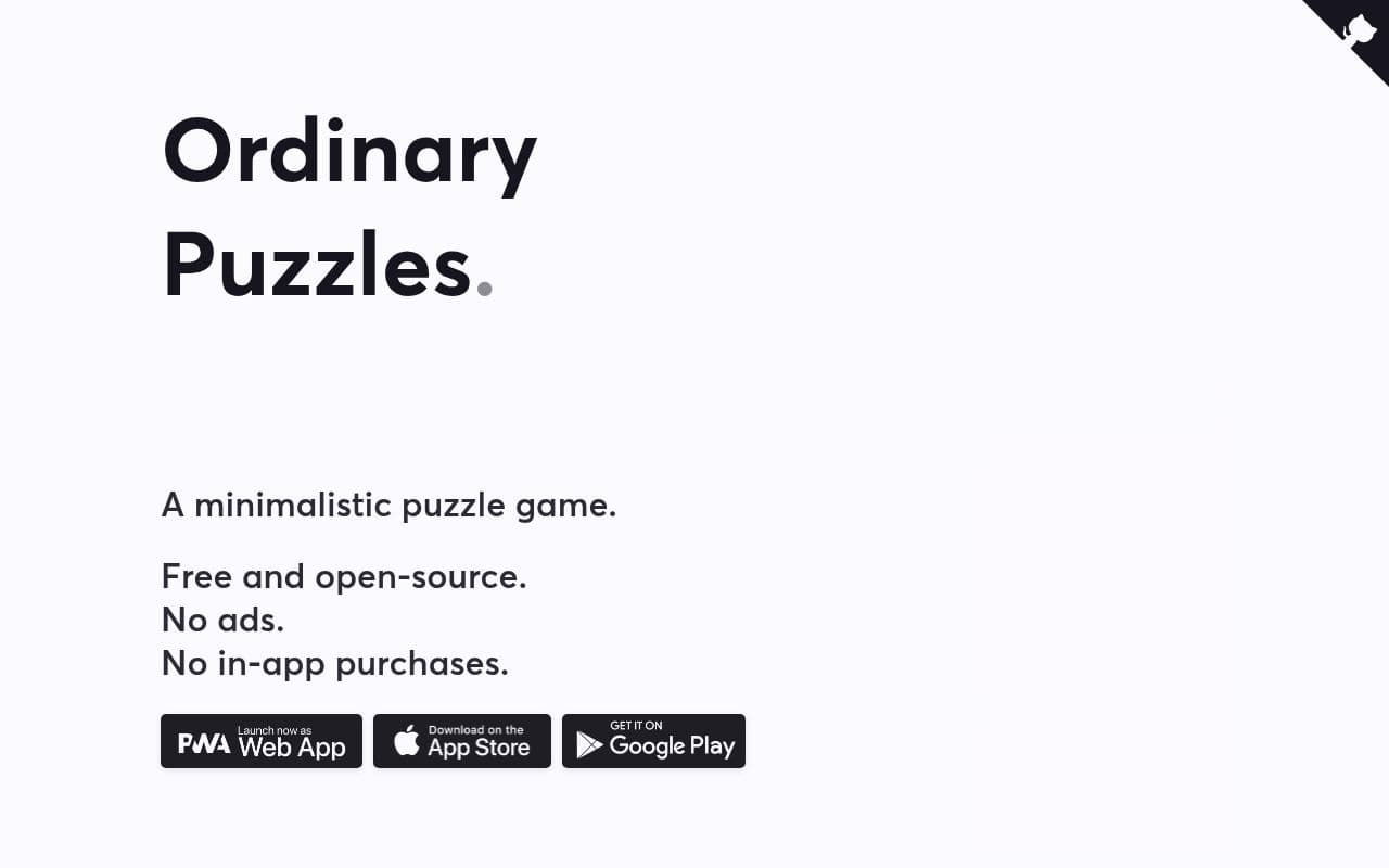 Screenshot of Ordinary Puzzles
