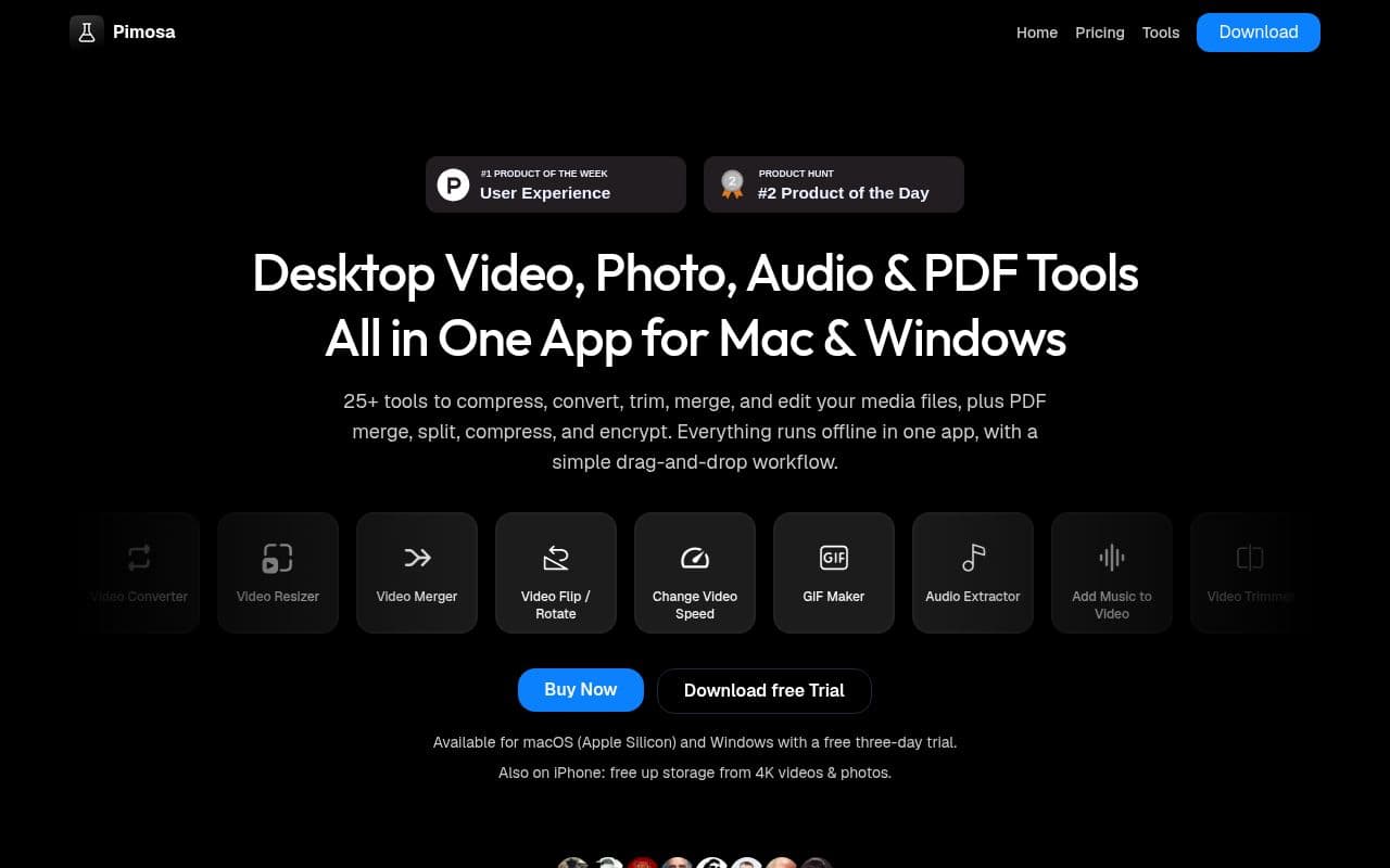 Screenshot of Pimosa