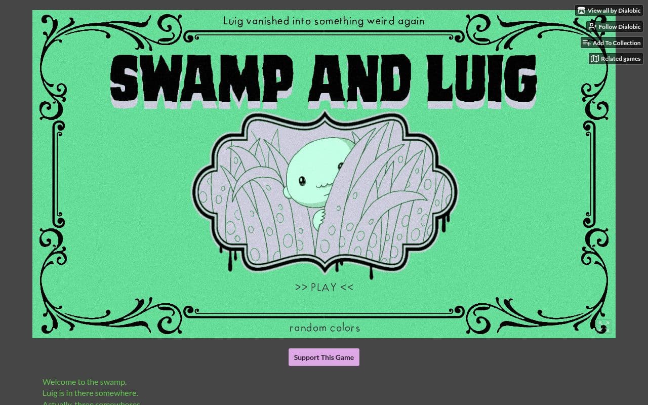 Screenshot of Swamp and Luig