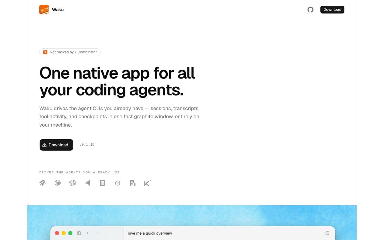 Screenshot of Waku