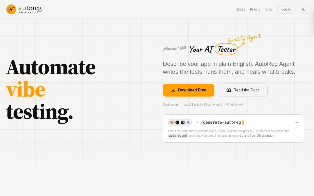 Screenshot of AutoReg