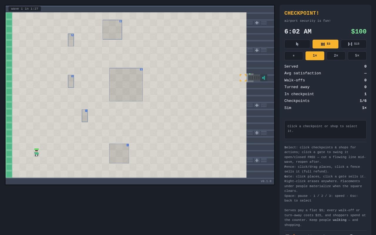 Screenshot of Checkpoint!