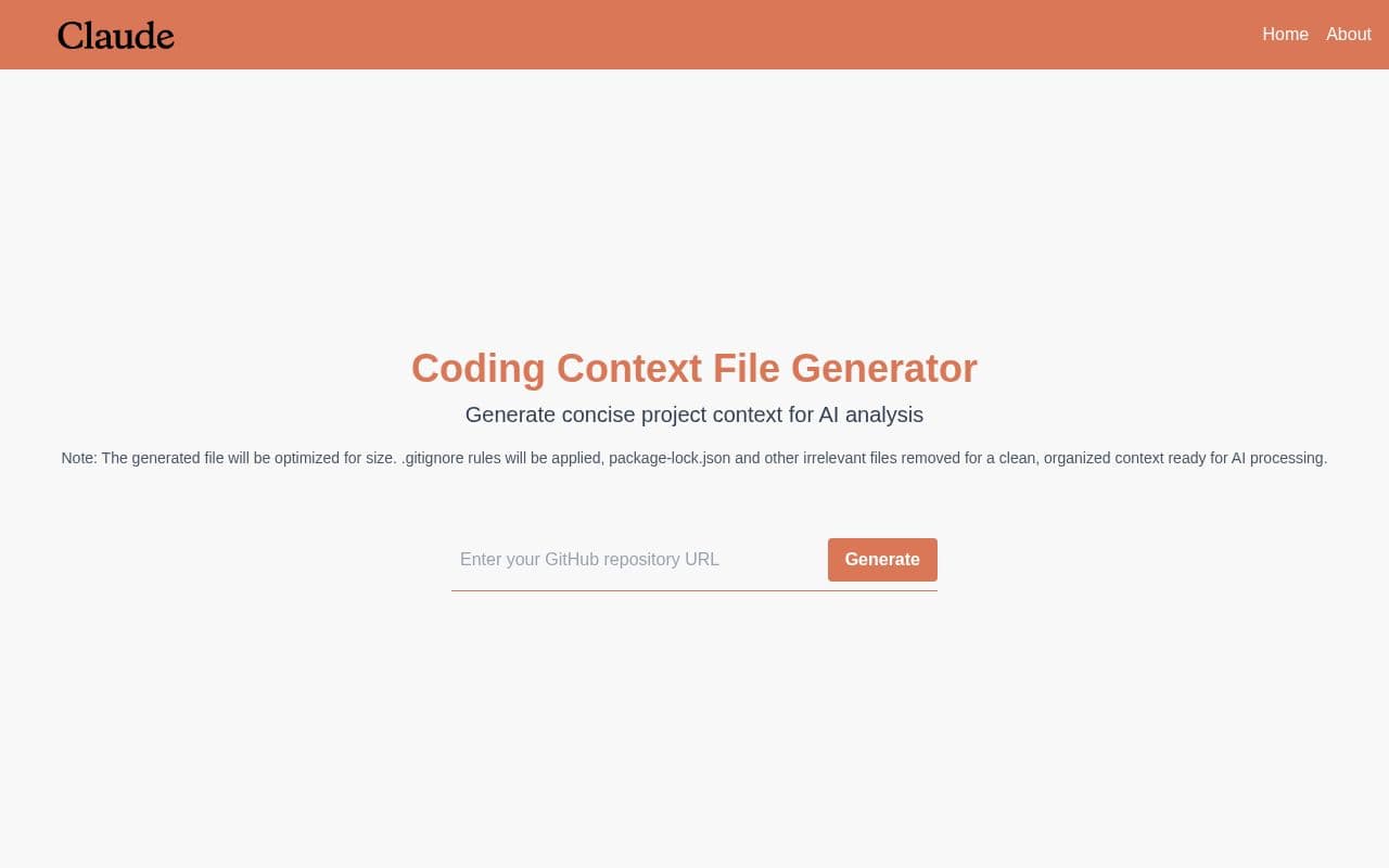 Screenshot of Context File Creator