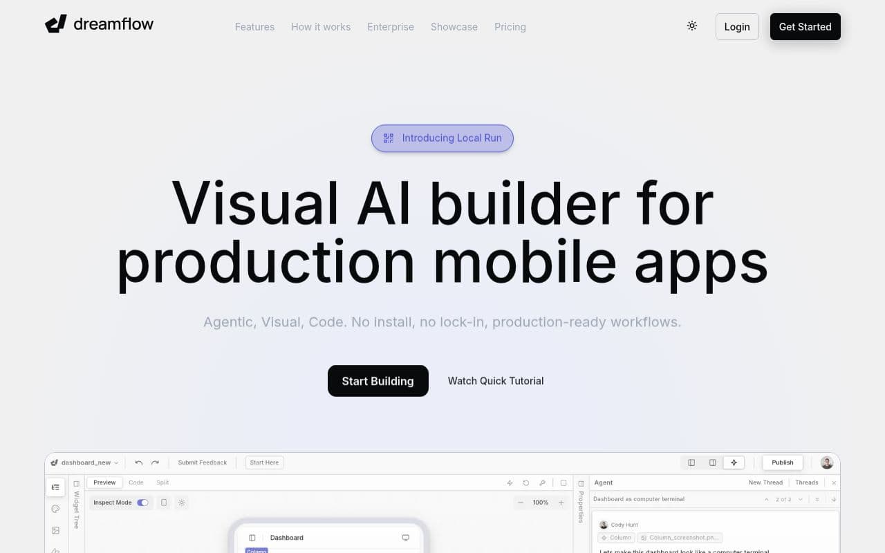 Screenshot of Dreamflow