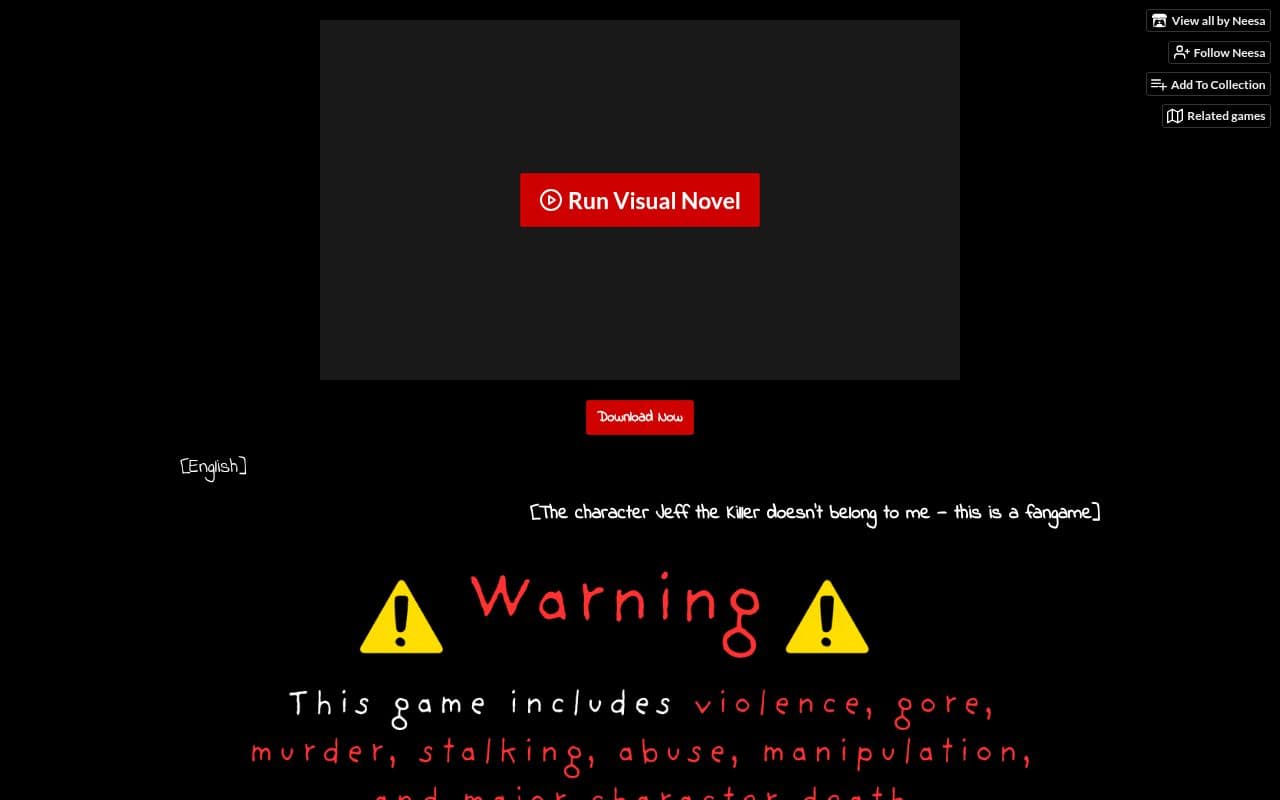 Screenshot of Fear Me