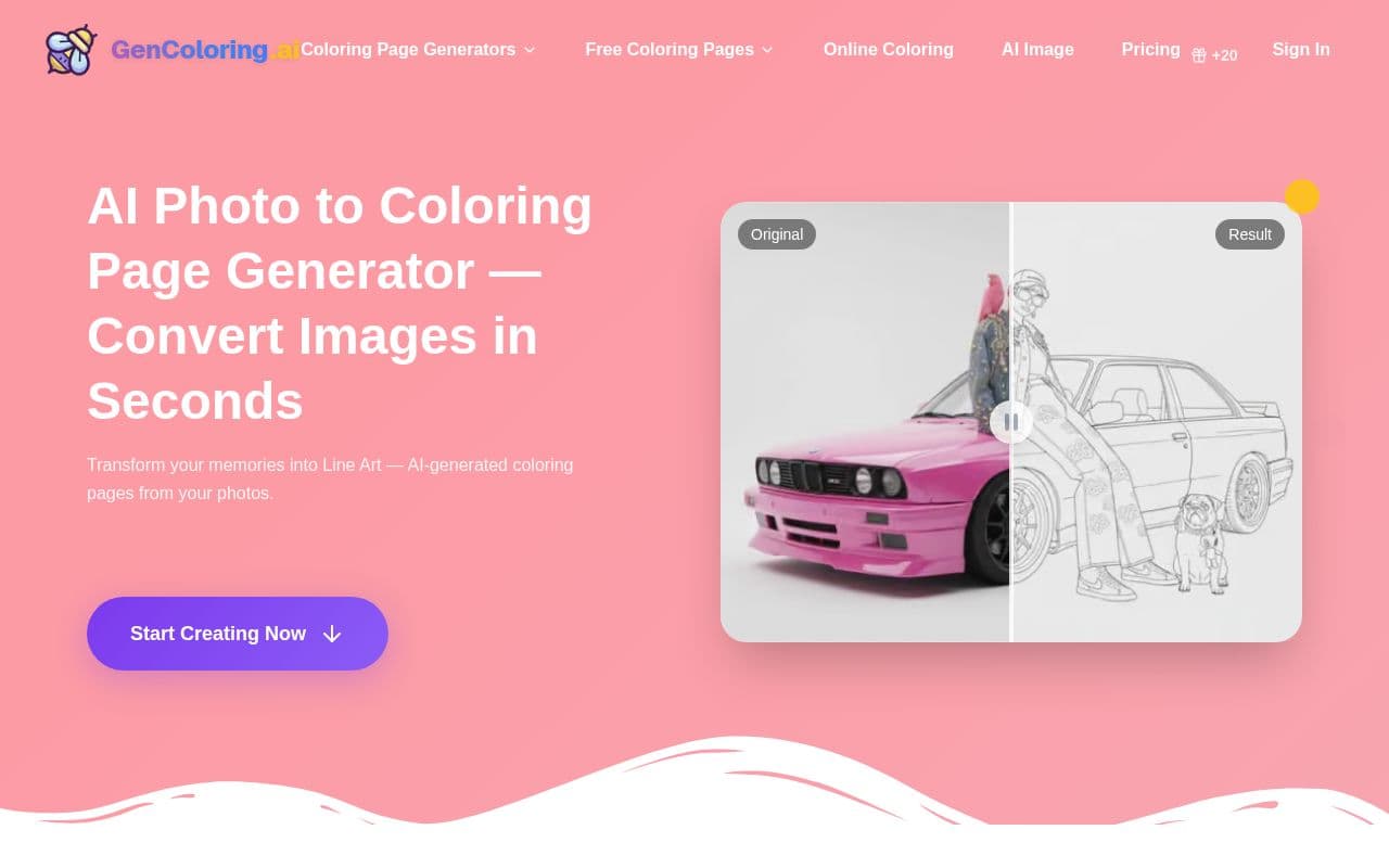 Screenshot of GenColoring