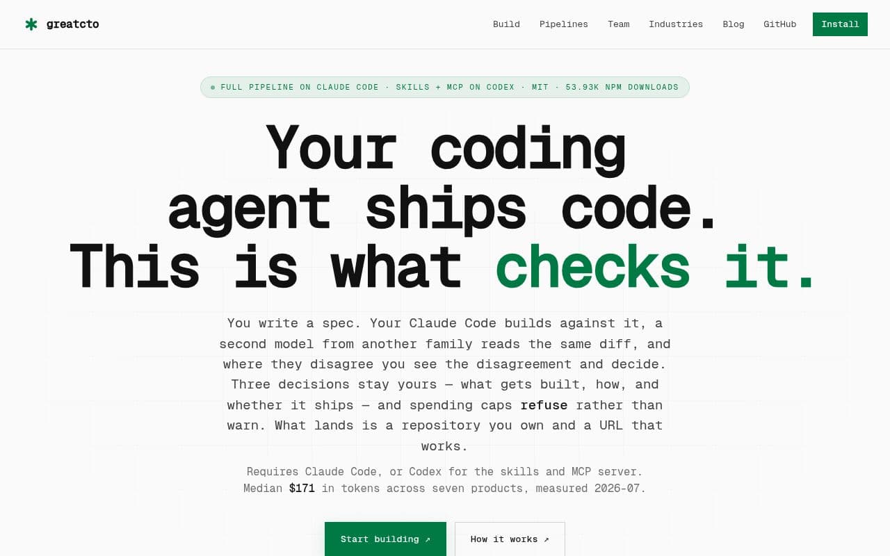 Screenshot of GreatCTO