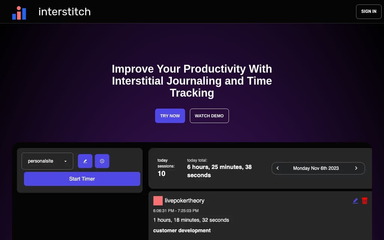 Screenshot of Interstitch