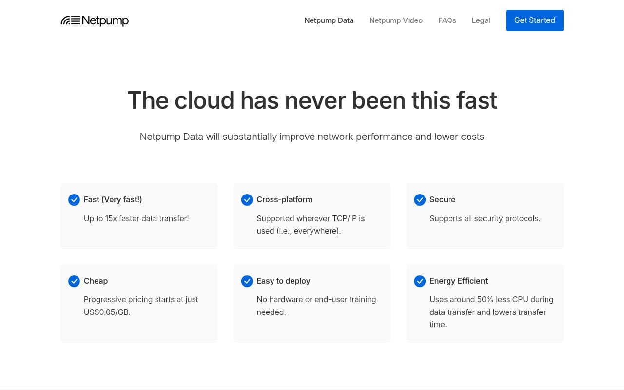 Screenshot of Netpump Data