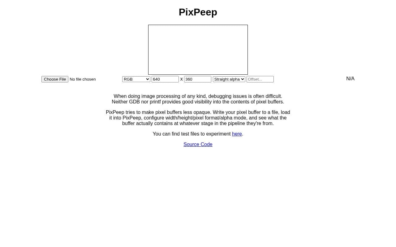 Screenshot of PixPeep