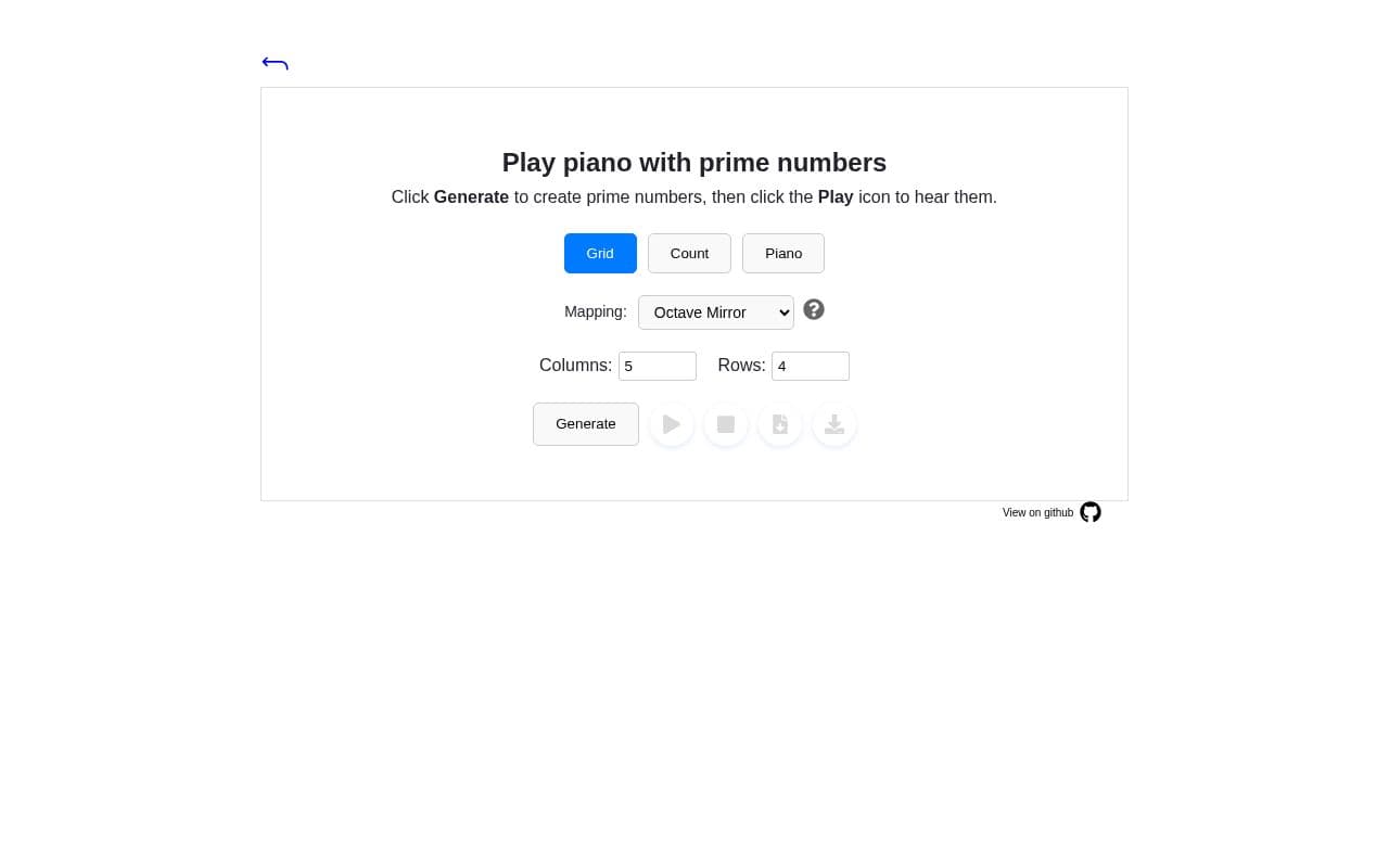 Screenshot of Prime Piano