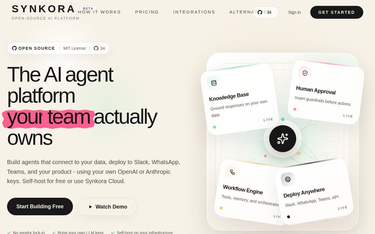 Screenshot of Synkora